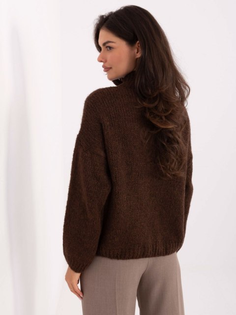 Sweter MI-SW-WM218.02 ciemny brązowy Sweter MI-SW-WM218.02 ciemny brązowy