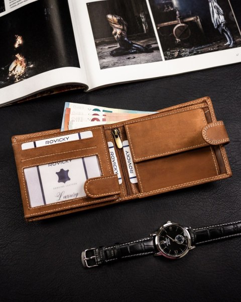 Duży portfel męski ze skóry naturalnej - Always Wild