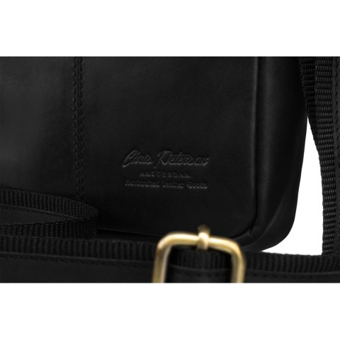 Klasyczna skórzana listonoszka męska z kieszonkami - Peterson