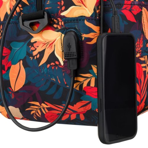 Wielokolorowa, lekka torba podróżna z wytrzymałego poliestru z portem USB - Rovicky