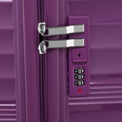 Zestawy walizek z polipropylenu z zamkiem szyfrowy TSA w kolorze fioletowym - Peterson