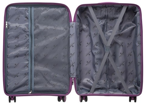 Zestawy walizek z polipropylenu z zamkiem szyfrowy TSA w kolorze fioletowym - Peterson