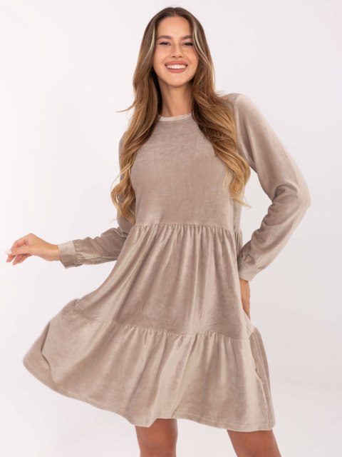 Sukienka D10040Z30289 ciemny bezowy L/XL
