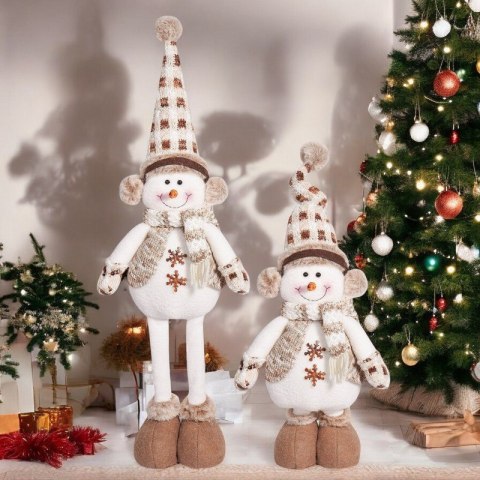 Figurka świąteczna bałwanek z regulowanymi nogami 43–60 cm