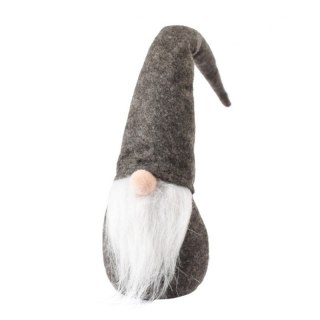 Krasnal Świąteczny Siedzący z Pluszu 30 cm – Dekoracja Bożonarodzeniowa KSN02SZ1