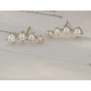 Kolczyki pozłacane 14k stal chirurgiczna – cyrkonie