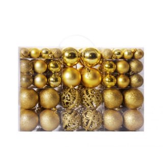 Komplet Bombek Choinkowych Złote 100 szt. – Dekoracje Świąteczne BSN07WZ2