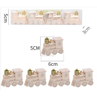 Bombki choinkowe lokomotywa komplet 4 sztuki – Stylowy Wieszak