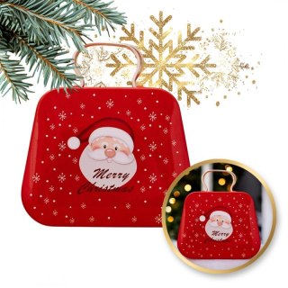 Metalowy pojemnik świąteczny na cukierki z Mikołajem 7 x 5,5 cm KSN163