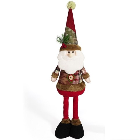 Figurka świąteczna Mikołaj pluszowy 62 cm z regulowanymi nogami