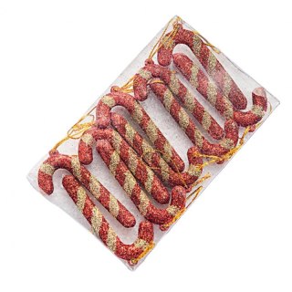 Ozdoby świąteczne lizaki czerwono-złote komplet 10 sztuk – Stylowy Wieszak