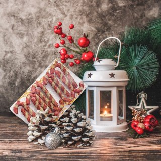 Ozdoby świąteczne lizaki czerwono-złote komplet 10 sztuk – Stylowy Wieszak