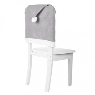 Pokrowiec na krzesło świąteczny czapka Mikołaja szary 58×49 cm – Stylowy Wieszak