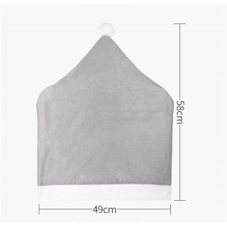 Pokrowiec na krzesło świąteczny czapka Mikołaja szary 58×49 cm – Stylowy Wieszak