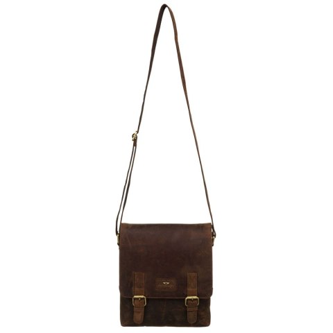 Torba męska ze skóry naturalnej w brązowym kolorze - Peterson