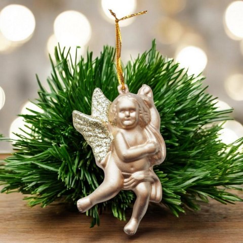 Dekoracja świąteczna aniołek złoty do zawieszenia na choince