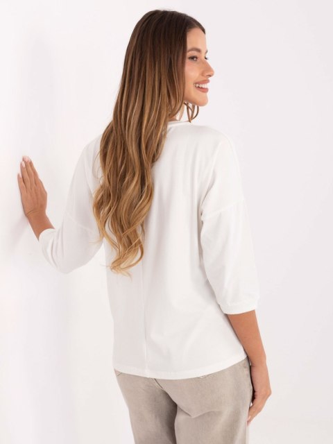 Wygodna bawełniana bluzka damska ecru oversize – Stylowy Wieszak
