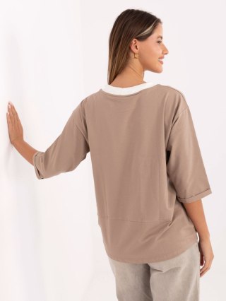 Bluzka RV-BZ-A892.00 ciemny bezowy