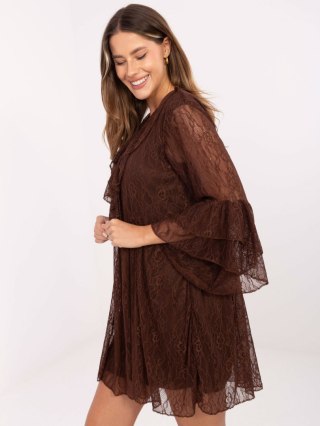 Sukienka MI-SK-62435.16 brązowy