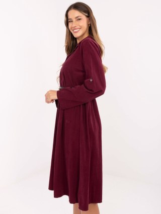 Sukienka MI-SK-92400.17 bordowy