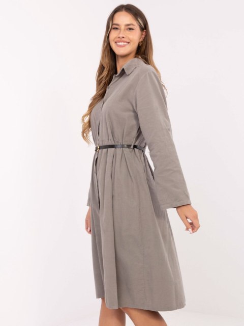 Sukienka MI-SK-92400.17 ciemny bezowy Sukienka MI-SK-92400.17 ciemny bezowy