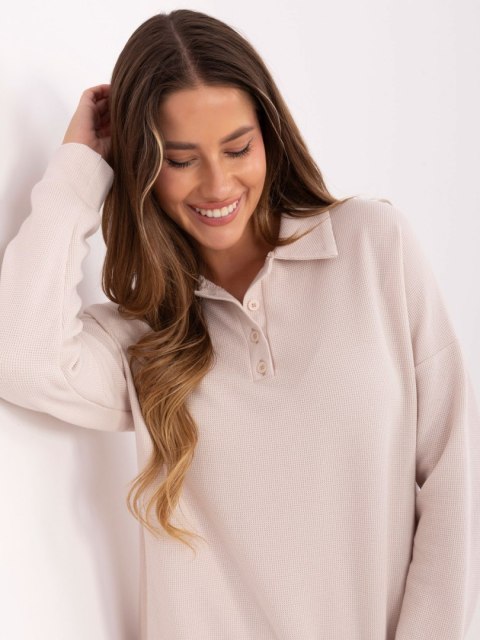 Bluzka LK-BZ-510126.00 jasny beżowy S/M