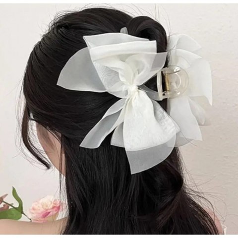 Duża kokarda tiulowa, spinka do włosów, klamra SP303B Duża kokarda tiulowa, spinka do włosów, klamra SP303B