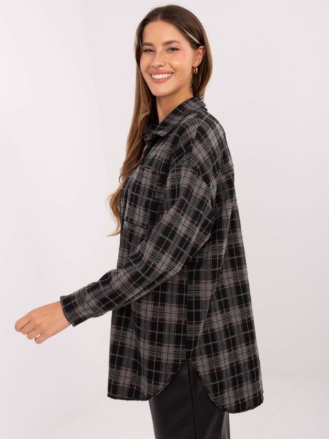 flanelowa koszula damska w kratę Stylowy Wieszak