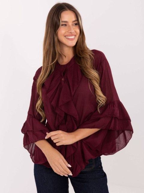 Koszula MI-KS-92330.07 bordowy Koszula MI-KS-92330.07 bordowy