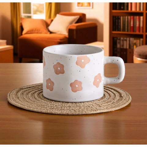 Kubek ceramiczny, kwiatowy wzór, 250ml - KB30 Kubek ceramiczny, kwiatowy wzór, 250ml - KB30