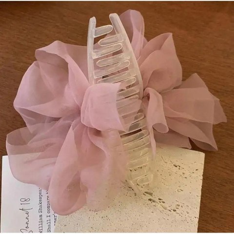 Duża kokarda tiulowa, spinka do włosów, klamra SP303R Duża kokarda tiulowa, spinka do włosów, klamra SP303R