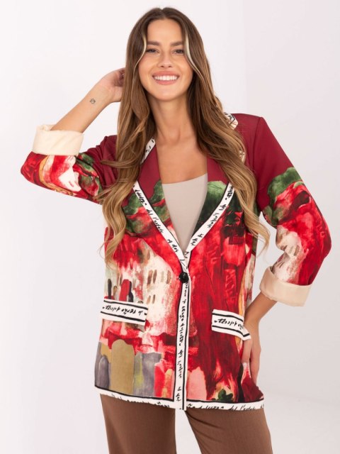 Stylowa marynarka damska z podszewką i guzikiem ITALY MODA