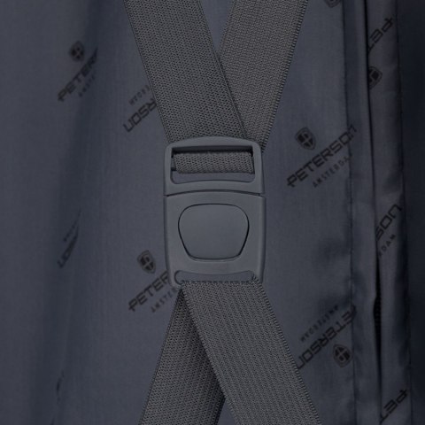 Beżowa, mała walizka kabinowa z polipropylenu z wysuwaną, teleskopową rączką - Peterson