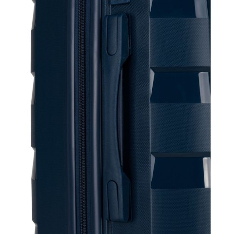 Granatowa, mała walizka kabinowa z polipropylenu - Peterson