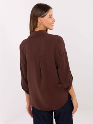 Koszula MI-KS-4192.34 ciemny brązowy