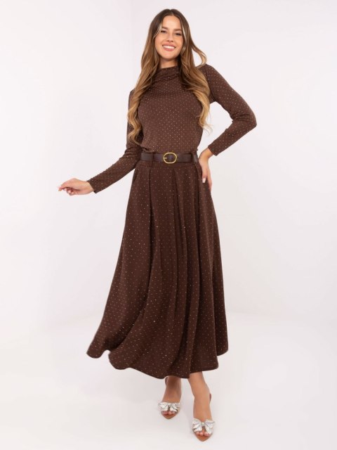 Spódnica DHJ-SD-19720-1.32 ciemny brązowy Spódnica DHJ-SD-19720-1.32 ciemny brązowy