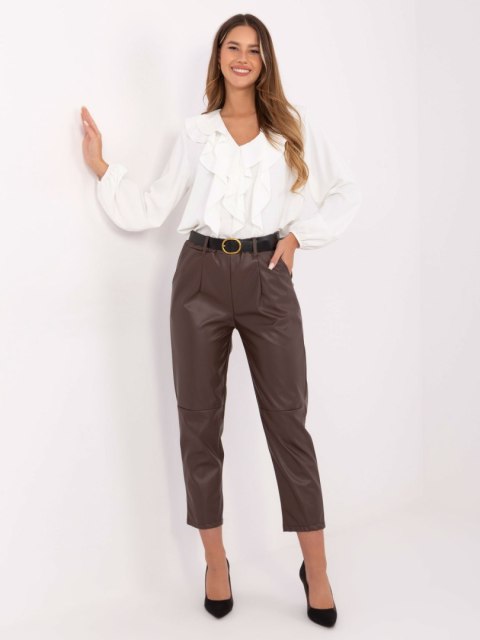 Spodnie IT-SP-FL8576.06P ciemny brązowy