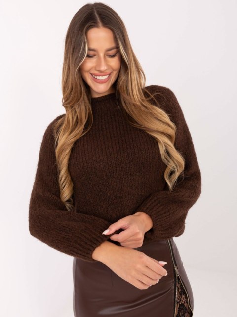 sweter z okrągłym dekoltem Stylowy Wieszak