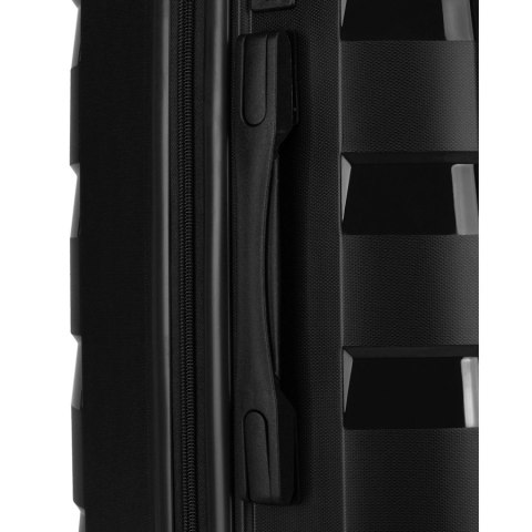 Zestaw walizek w czarnym kolorze wykonanych z polipropylenu z zamkami szyfrowanymi - Peterson