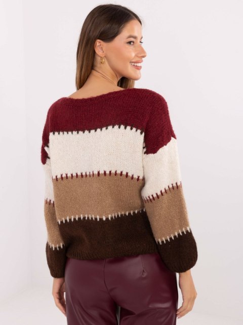 Sweter MI-SW-2309.95 bordowy Sweter MI-SW-2309.95 bordowy