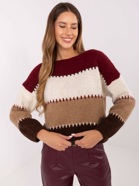 Sweter MI-SW-2309.95 bordowy Sweter MI-SW-2309.95 bordowy
