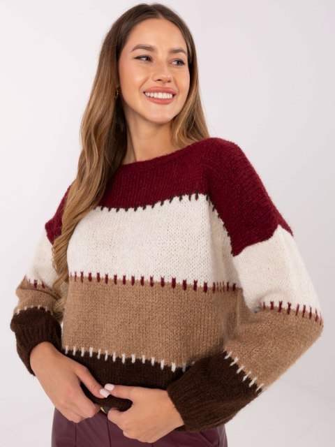 Sweter MI-SW-2309.95 bordowy Sweter MI-SW-2309.95 bordowy