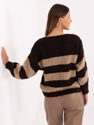 Sweter MI-SW-WK3031.22 ciemny brązowy