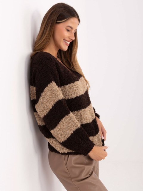 Sweter MI-SW-WK3031.22 ciemny brązowy Sweter MI-SW-WK3031.22 ciemny brązowy