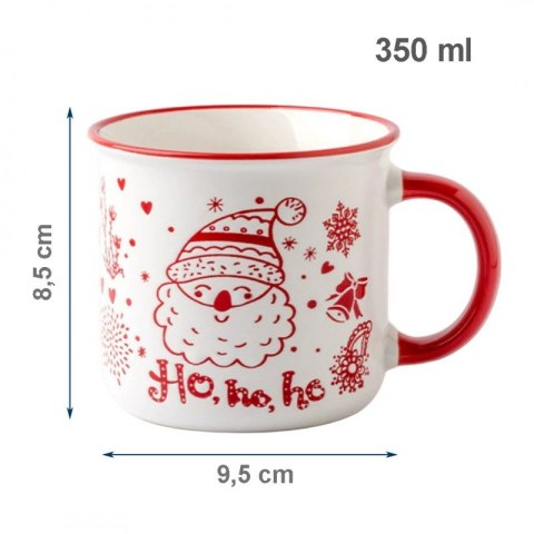 kubek ceramiczny bożonarodzeniowy mikołaj ho ho ho