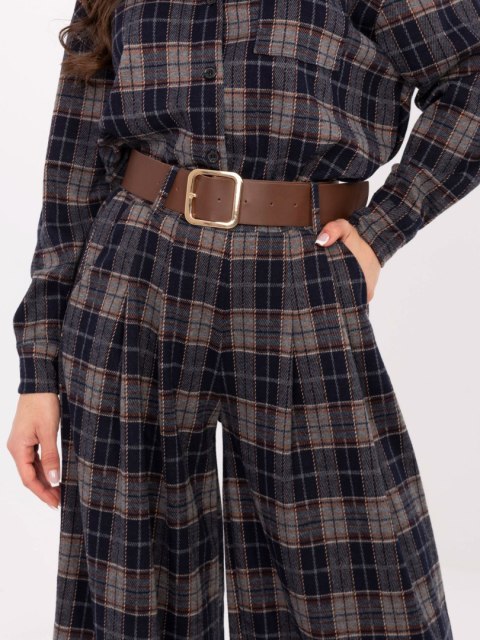 modne spodnie palazzo z wysokim stanem ITALY MODA