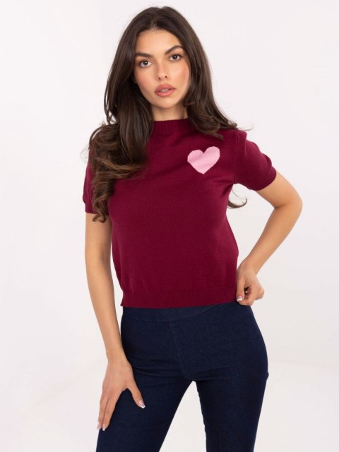 Sweter IT-SW-93007.26 bordowy