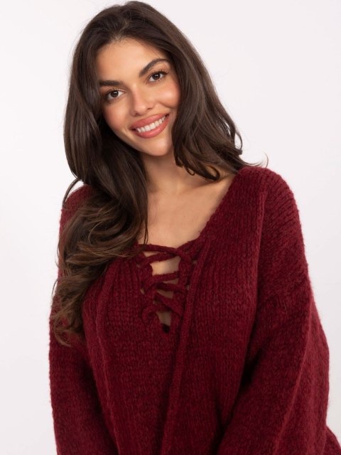 Sweter MI-SW-0919.18 bordowy Sweter MI-SW-0919.18 bordowy