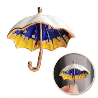 Broszka ozdobna Parasol BZ160 – elegancka broszka z kryształkami