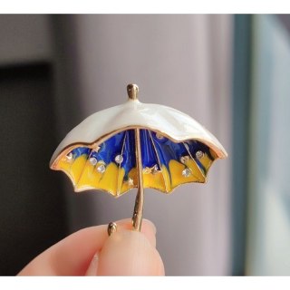 Broszka ozdobna Parasol BZ160 – elegancka broszka z kryształkami